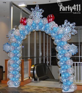 Winter Wonderland Entrance Balloon Arch
