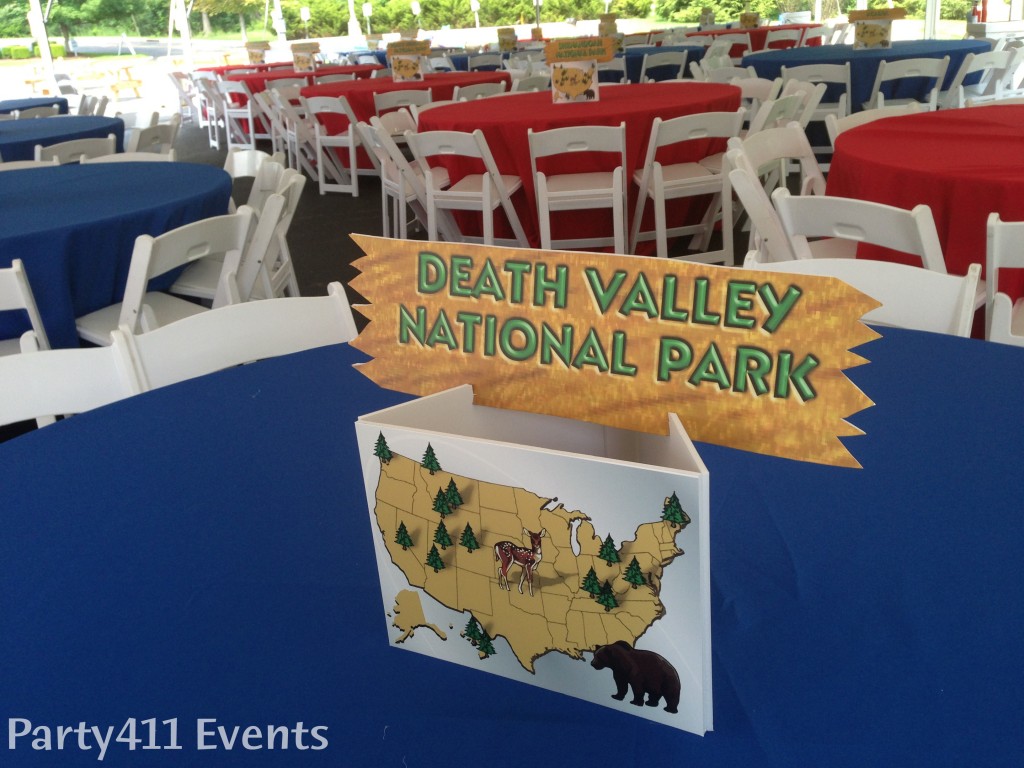 Custom centerpieces for company picnic